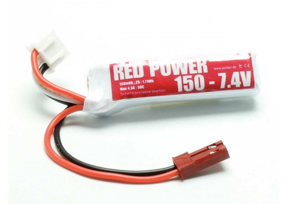 Accu Lipo 150mAh 2s 30C Red Power